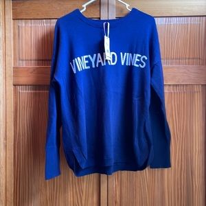 Vineyard vines sweater.Navy blue. New with tags. Size medium.